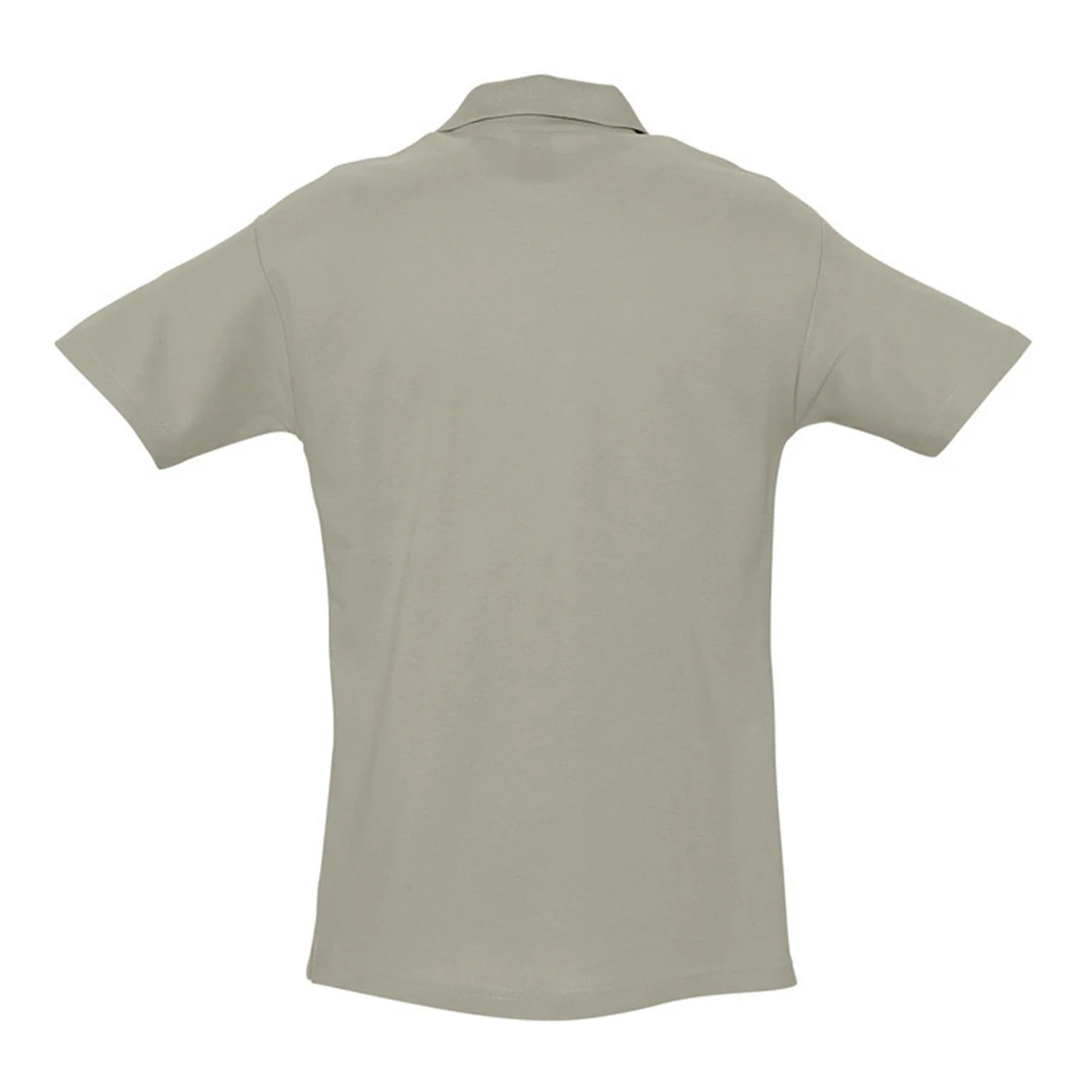 Khaki - Back - SOLS Mens Spring II Short Sleeve Heavyweight Polo Shirt
