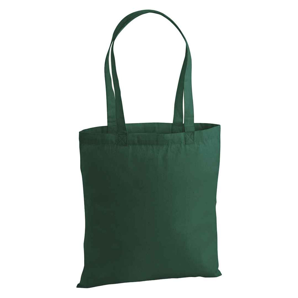 Bottle Green - Front - Westford Mill Premium Cotton Tote Bag