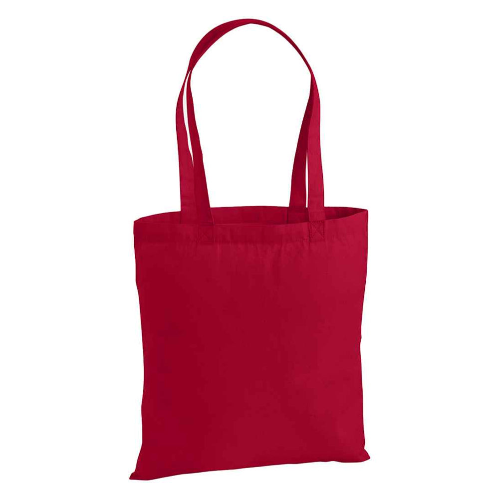 Classic Red - Front - Westford Mill Premium Cotton Tote Bag