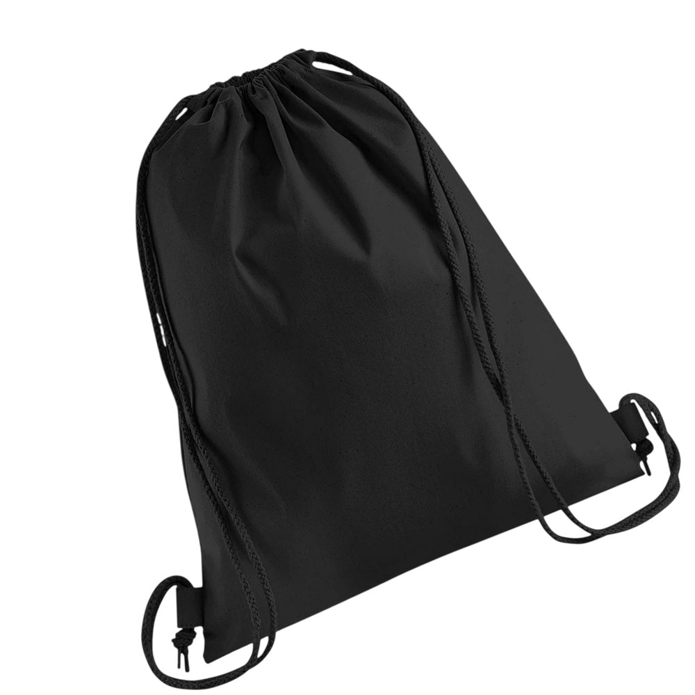 Black - Back - Westford Mill Premium Cotton Gymsac