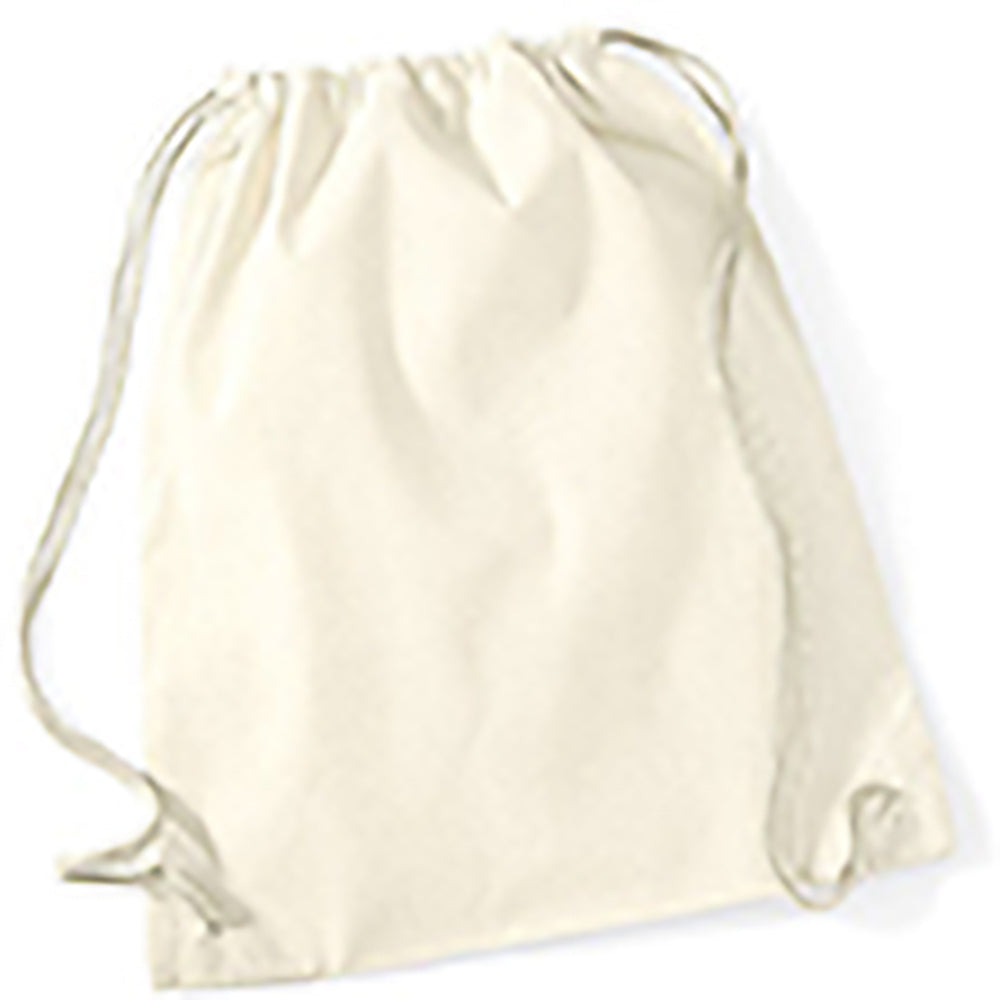 Natural - Back - Westford Mill Premium Cotton Gymsac