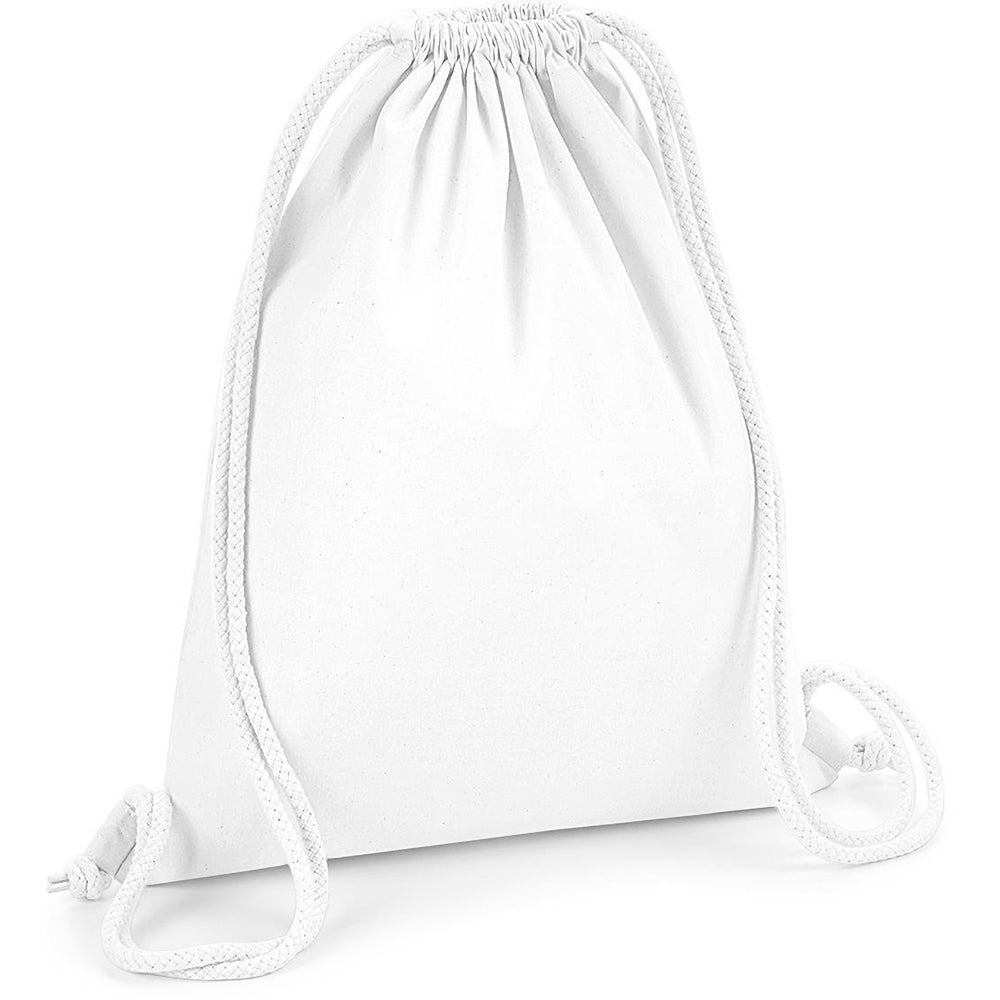 White - Back - Westford Mill Premium Cotton Gymsac