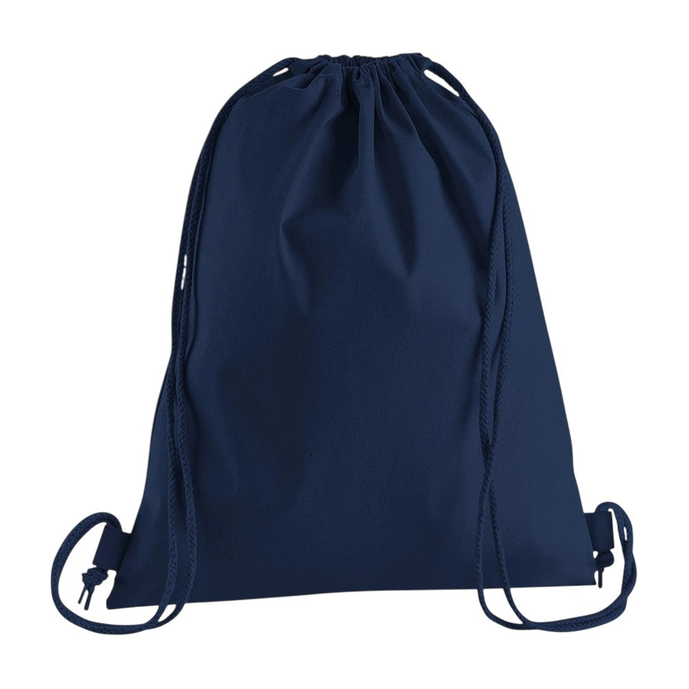 French Navy - Front - Westford Mill Premium Cotton Gymsac