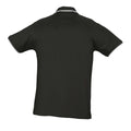 Black-White - Back - SOLS Mens Practice Tipped Pique Short Sleeve Polo Shirt