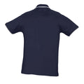 Navy-White - Back - SOLS Mens Practice Tipped Pique Short Sleeve Polo Shirt