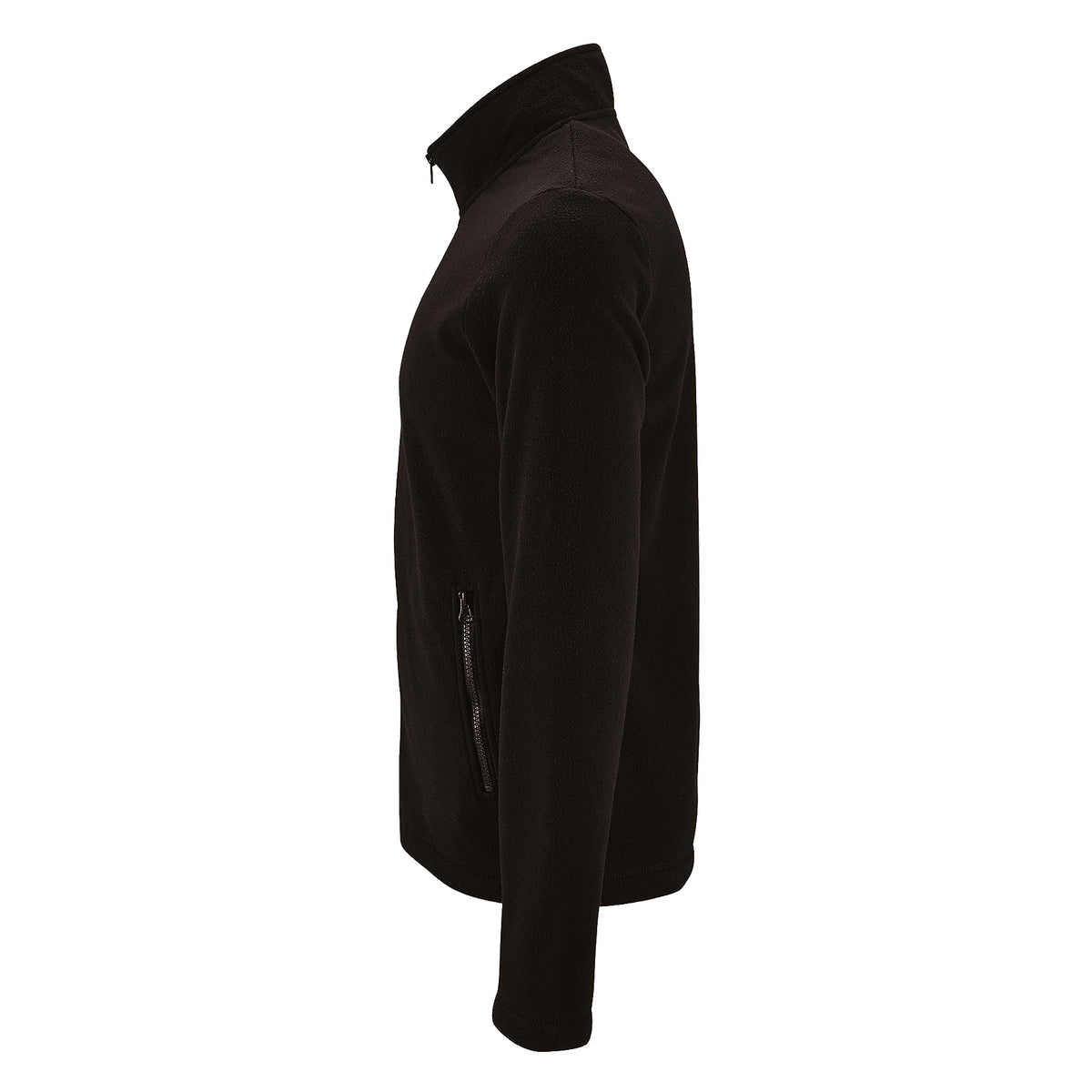 Black - Side - SOLS Mens Norman Fleece Jacket