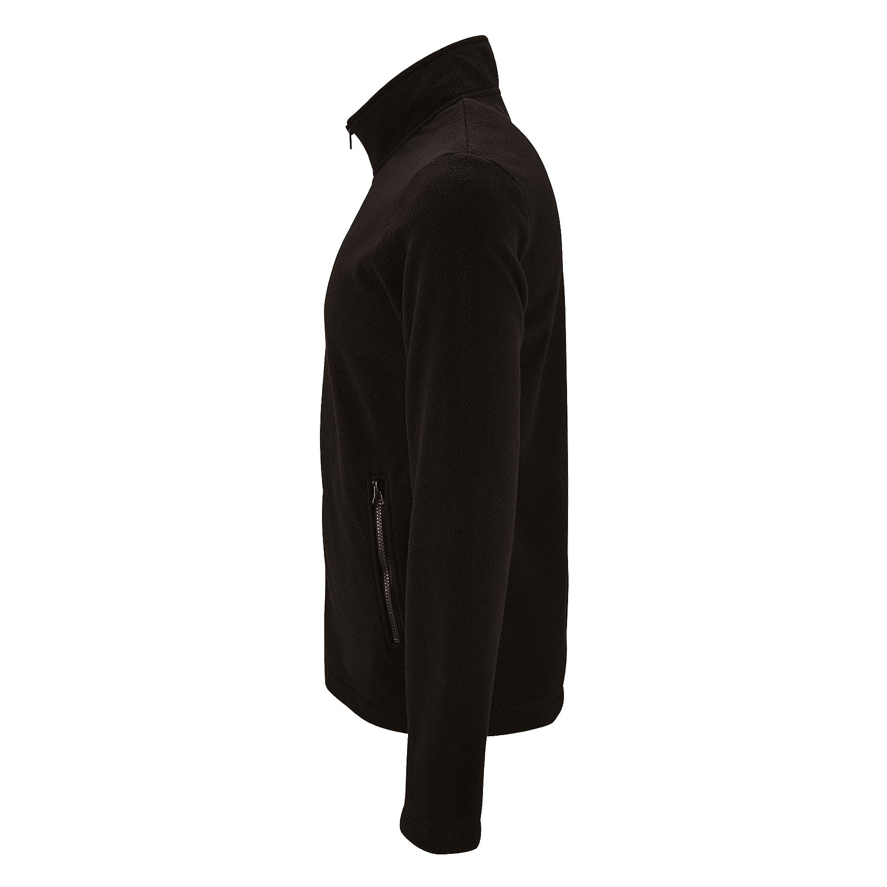 Black - Side - SOLS Mens Norman Fleece Jacket