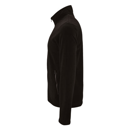 Black - Side - SOLS Mens Norman Fleece Jacket