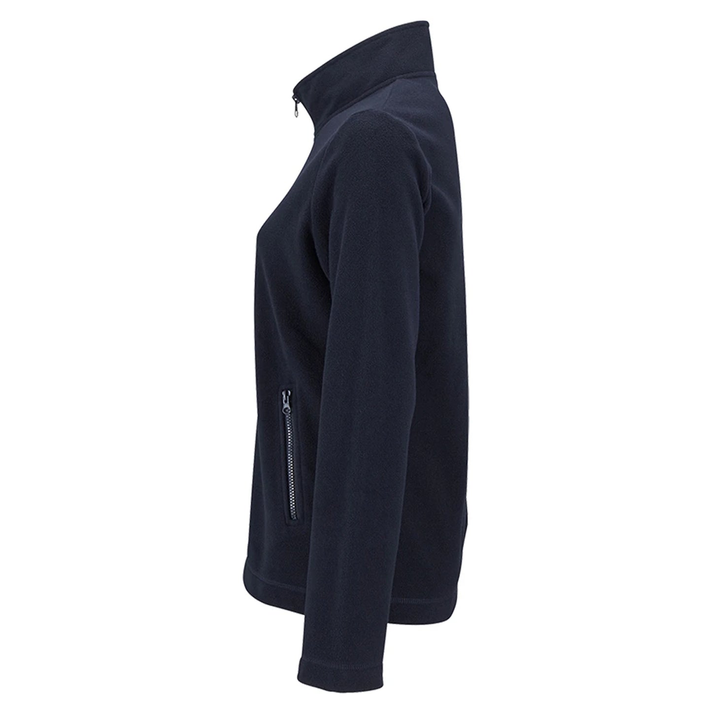 Navy - Side - SOLS Womens-Ladies Norman Fleece Jacket