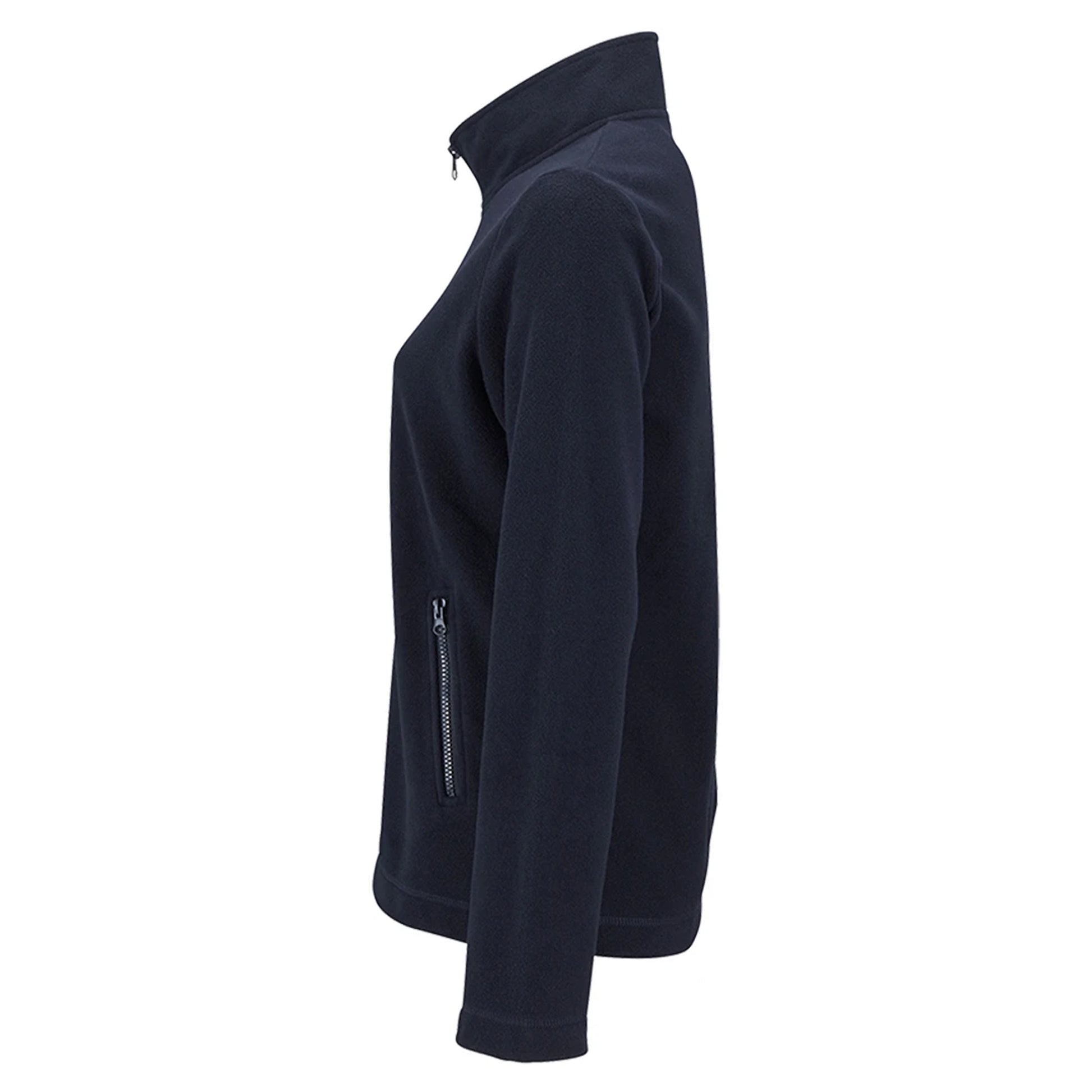 Navy - Side - SOLS Womens-Ladies Norman Fleece Jacket