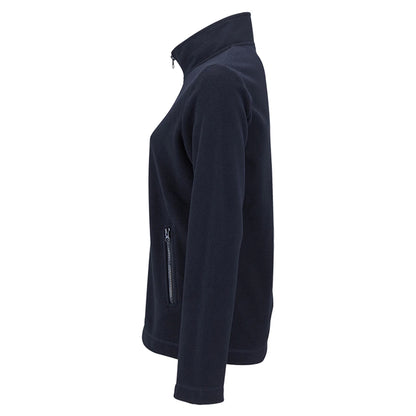 Navy - Side - SOLS Womens-Ladies Norman Fleece Jacket