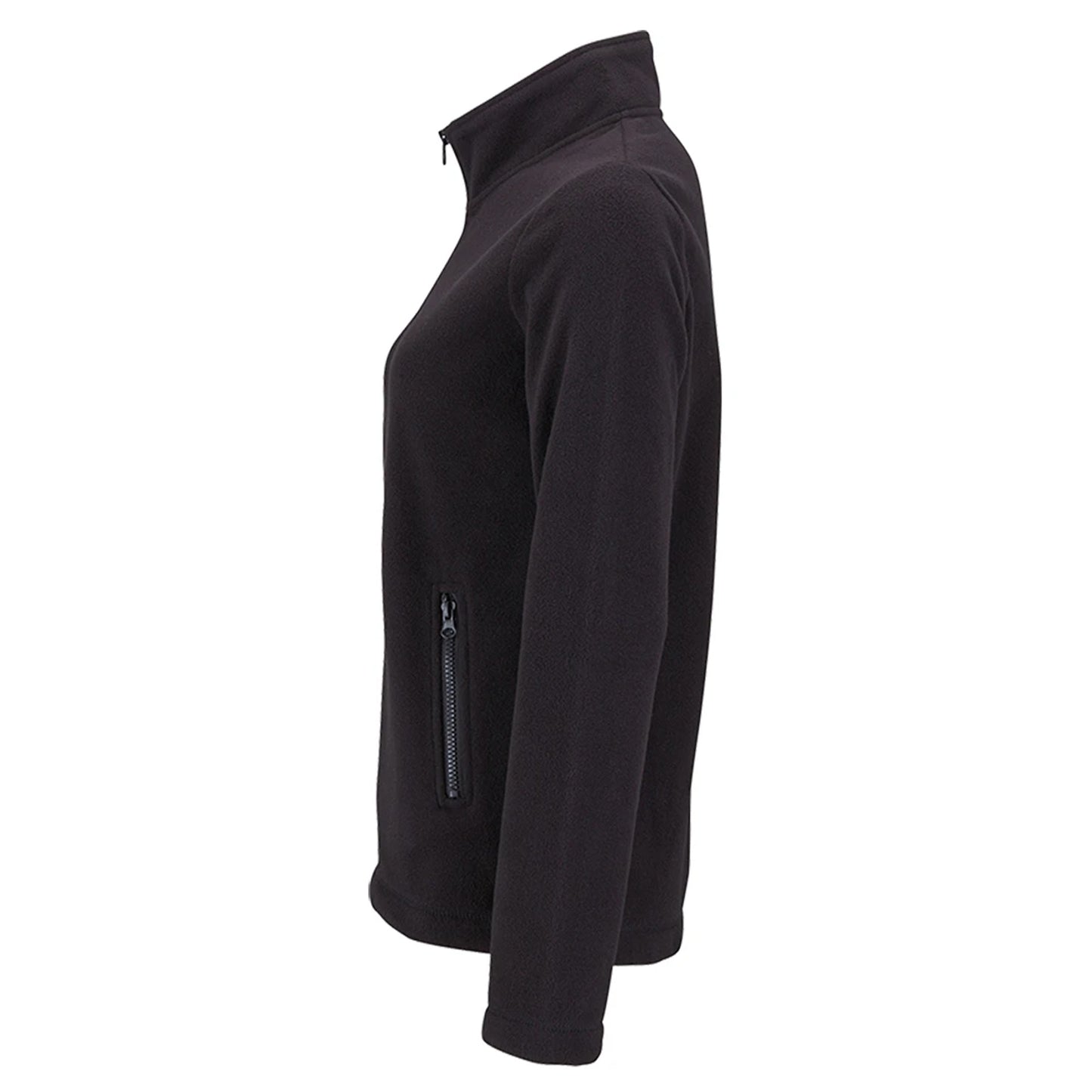 Black - Side - SOLS Womens-Ladies Norman Fleece Jacket