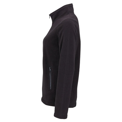 Black - Side - SOLS Womens-Ladies Norman Fleece Jacket