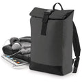 Black Reflective - Side - BagBase Reflective Roll Top Backpack