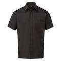Black - Front - Premier Mens Short Sleeve Poplin Shirt