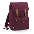 Burgundy - Front - BagBase Vintage Laptop Backpack