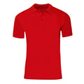 Red - Front - SOLS Mens Prescott Jersey Short Sleeve Polo Shirt