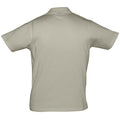 Khaki - Back - SOLS Mens Prescott Jersey Short Sleeve Polo Shirt