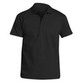 Deep Black - Front - SOLS Mens Prescott Jersey Short Sleeve Polo Shirt
