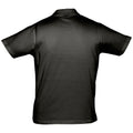 Deep Black - Back - SOLS Mens Prescott Jersey Short Sleeve Polo Shirt