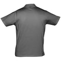 Dark Grey - Back - SOLS Mens Prescott Jersey Short Sleeve Polo Shirt