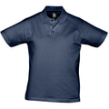 French Navy - Front - SOLS Mens Prescott Jersey Short Sleeve Polo Shirt