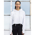 White - Back - Mantis Womens-Ladies Cropped Hoodie