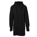 Black - Front - Mantis Womens-Ladies Hoodie Dress