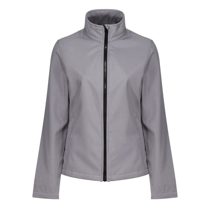 Rock Grey-Black - Front - Regatta Standout Womens-Ladies Ablaze Printable Soft Shell Jacket