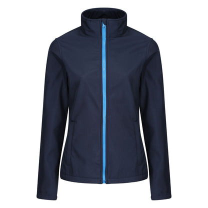 Navy-French Blue - Front - Regatta Standout Womens-Ladies Ablaze Printable Soft Shell Jacket
