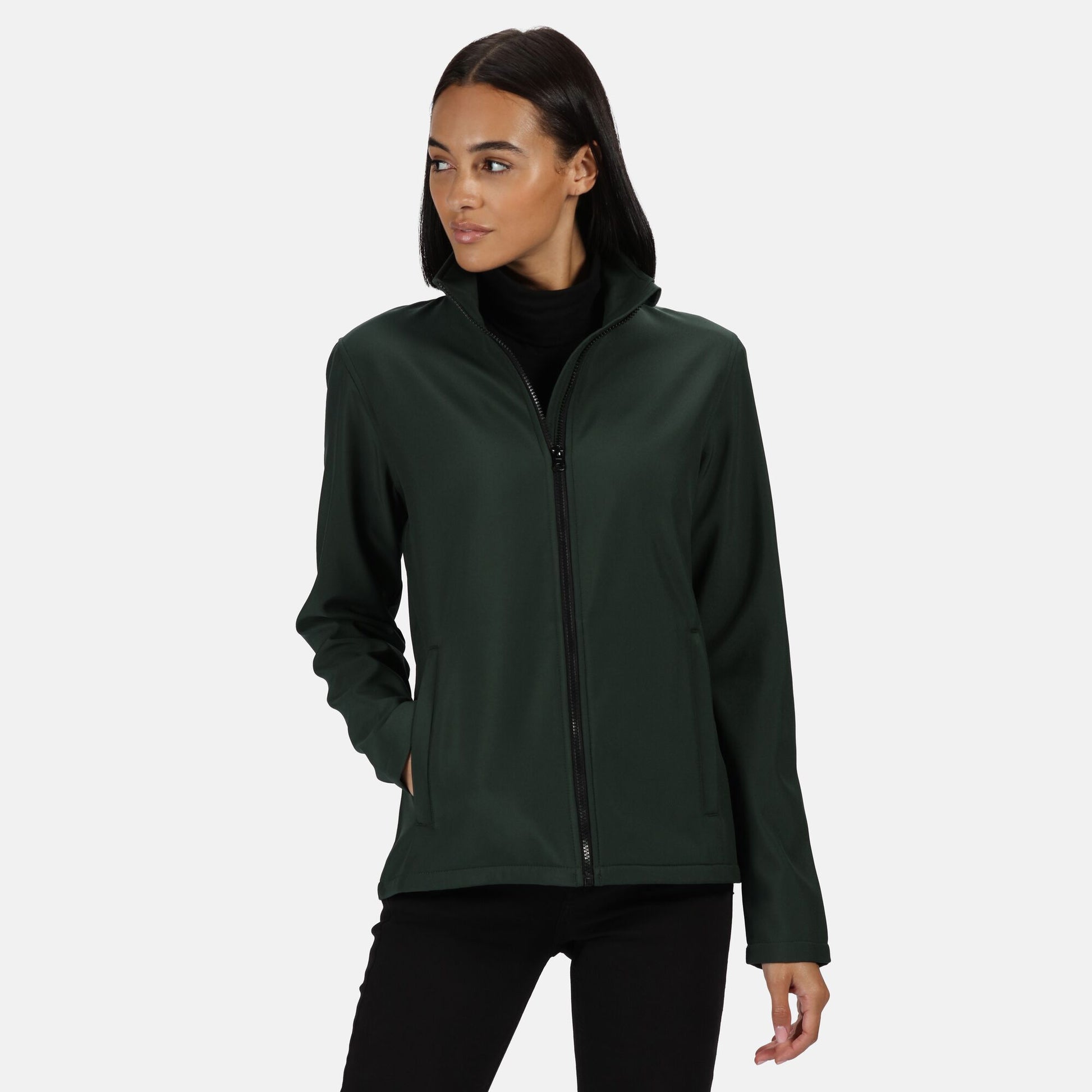 Dark Spruce-Black - Back - Regatta Standout Womens-Ladies Ablaze Printable Soft Shell Jacket