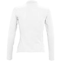 White - Back - SOLS Womens-Ladies Podium Long Sleeve Pique Cotton Polo Shirt