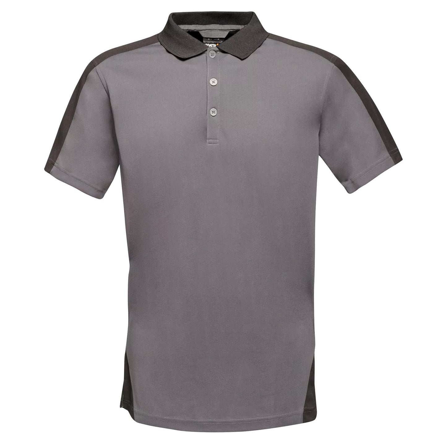 Seal Grey-Black - Front - Regatta Contrast Coolweave Pique Polo Shirt