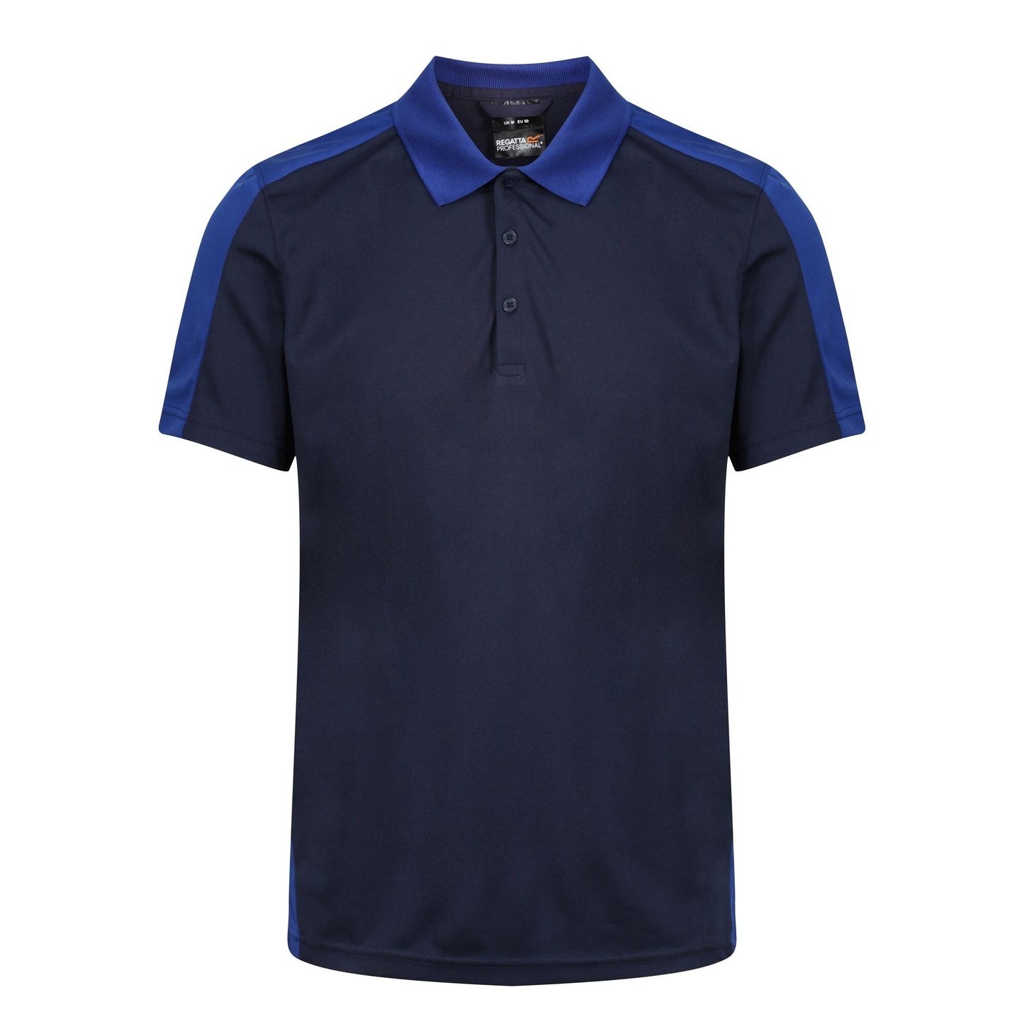 Navy-New Royal - Front - Regatta Contrast Coolweave Pique Polo Shirt