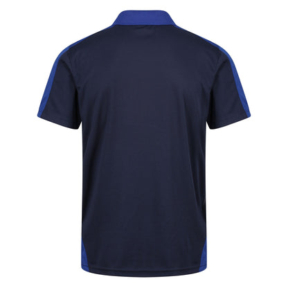 Navy-New Royal - Back - Regatta Contrast Coolweave Pique Polo Shirt
