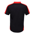 Black-Classic Red - Back - Regatta Contrast Coolweave Pique Polo Shirt