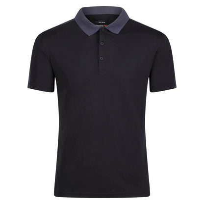 Black-Seal Grey - Front - Regatta Contrast Coolweave Pique Polo Shirt