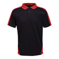 Black-Classic Red - Front - Regatta Contrast Coolweave Pique Polo Shirt