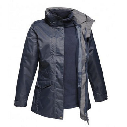 Navy-Navy - Front - Regatta Womens-Ladies Benson III 3-in-1 Breathable Jacket
