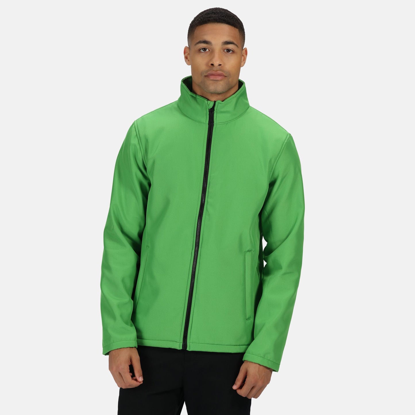 Extreme Green-Black - Back - Regatta Standout Mens Ablaze Printable Soft Shell Jacket