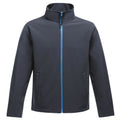 Navy-French Blue - Front - Regatta Standout Mens Ablaze Printable Soft Shell Jacket