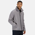 Rock Grey-Black - Back - Regatta Standout Mens Ablaze Printable Soft Shell Jacket