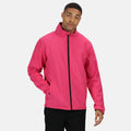 Hot Pink-Black - Back - Regatta Standout Mens Ablaze Printable Soft Shell Jacket