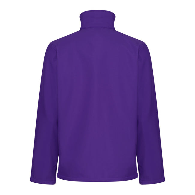 Vibrant Purple-Black - Back - Regatta Standout Mens Ablaze Printable Soft Shell Jacket