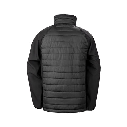 Black-Red - Back - Result Mens Black Compass Padded Soft Shell Jacket