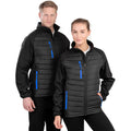 Black-Royal Blue - Side - Result Mens Black Compass Padded Soft Shell Jacket