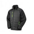 Black-Lime - Front - Result Mens Black Compass Padded Soft Shell Jacket