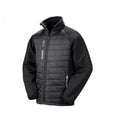 Black-Grey - Front - Result Mens Black Compass Padded Soft Shell Jacket