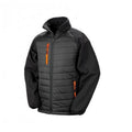 Black-Orange - Front - Result Mens Black Compass Padded Soft Shell Jacket