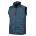 Navy-Red - Front - Result Mens Black Compass Padded Soft Shell Gilet